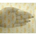 thumbnail image 4 of oneOone Viscose Chiffon Fabric Circle|Leaves & Paisley Block Printed Fabric 1 Yard 42 Inch Wide, 4 of 4