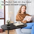 thumbnail image 4 of SUSUZI Height Adjustable C-Shaped End Table – Portable 16"x12" Sofa Side Table with Lower Storage Shelf, Metal Frame MDF Top, 4 of 8