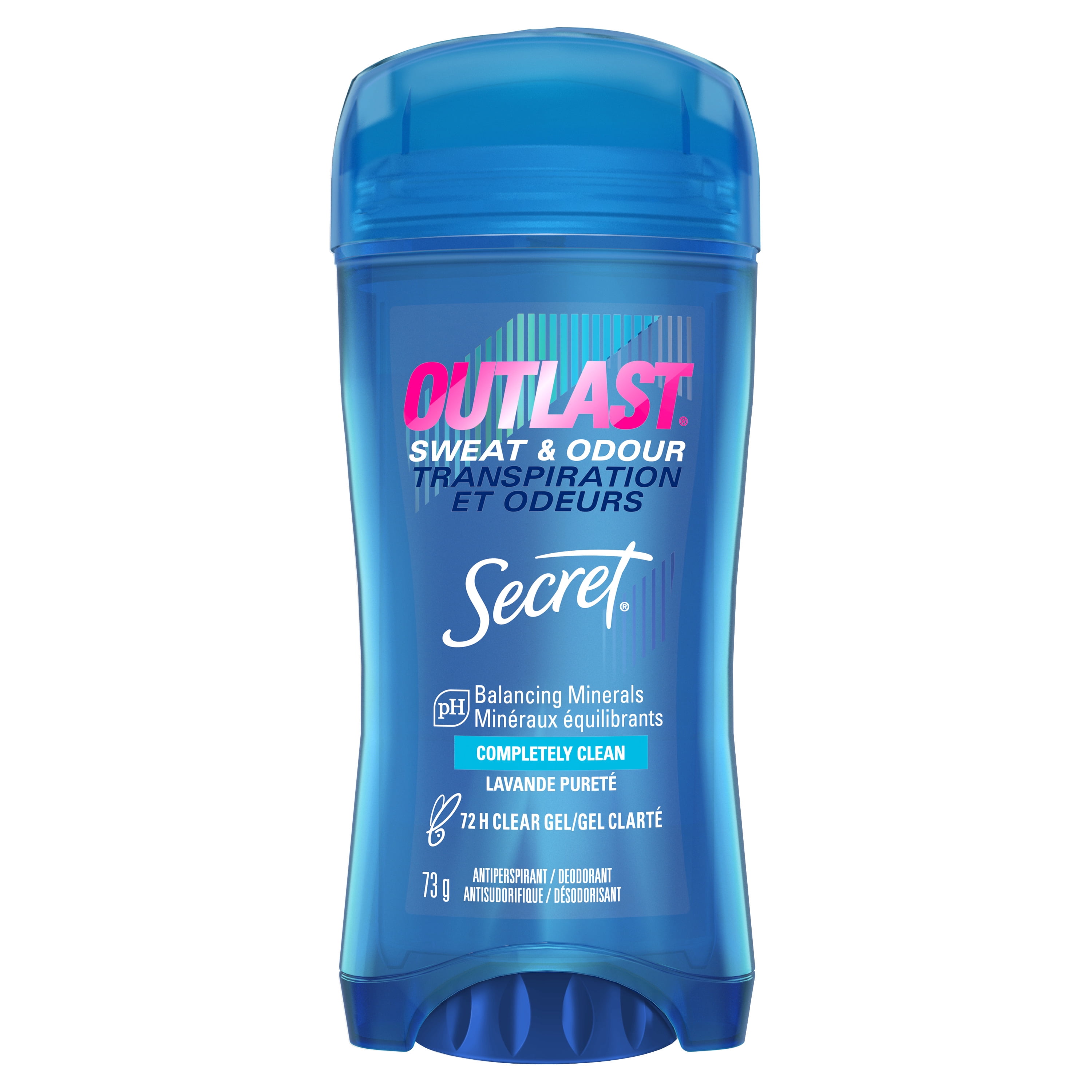 Antisudorifique et désodorisant gel clarté Secret Outlast Transpiration et odeurs pour femmes, parfum Ultra propre