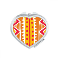 thumbnail image 1 of Orange Line Mexico Totems Ancient Civilization Mirror Travel Magnification Portable Handheld Pocket Makeup, 1 of 3