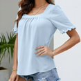 thumbnail image 2 of Pompotops Woman Summer Solid Square Neck Sleeveless Tank Tops For Women Blouses Clearance, 2 of 6