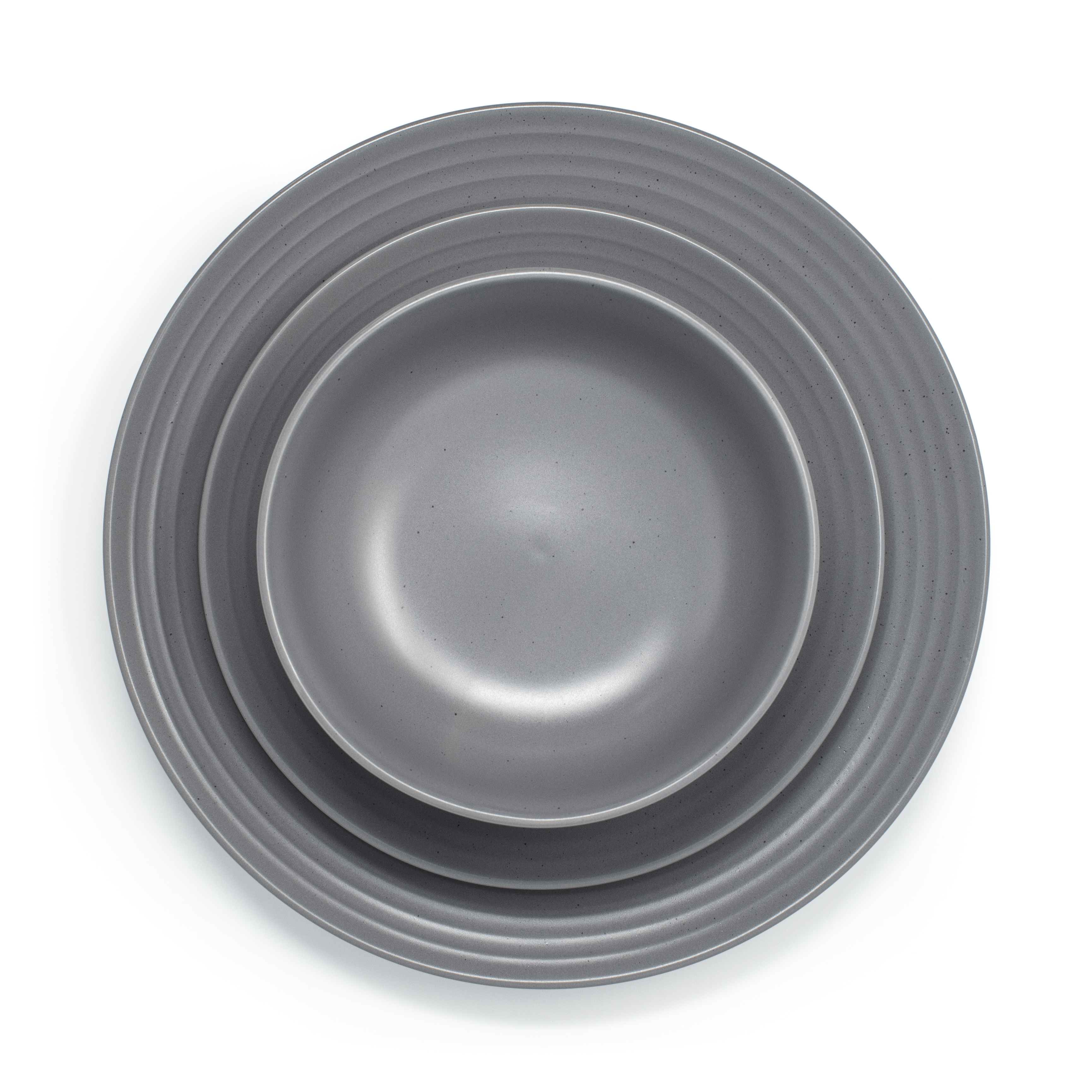 Service de table 12 pièces Evelyn de HOMETRENDS, gris