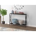 thumbnail image 1 of Safdie & Co. Console Table Dark Grey Wood 1 Shelf Black Metal, 1 of 4