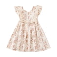 thumbnail image 1 of Zshosam Girls Dress Girls Dress Summer Ruffle Sleeve Mesh A Line Casual Party Dresses with Pockets for Kids Size 8T 9T,(Pink 8-9 Years), 1 of 9