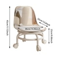 thumbnail image 2 of SXcggal Tabouret Roulant avec Dossier Mini Tabourets à Chaussures Tabouret Portatif à Roulettes avec Coussin en Mousse Confortable Roues Pivotantes à 360° pour Maison Salon et Garage Chaise Pliante Pratique Transpare, 2 of 8