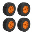 thumbnail image 4 of Pneus de Camion de Course Courte de RC, Meilleure Résistance à l'Usure en Caoutchouc de Roue de Camion de Moyeu en Plastique de RC pour la Mise à Niveau Orange, 4 of 8