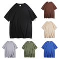 thumbnail image 4 of Lefu T-Shirts de Base Unis à Manches Courtes d'Été pour Hommes et Femmes, Unisexes, Hauts Polyvalents, 4 of 8