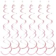 thumbnail image 5 of mmirethe 6pack/lot Swirl Pendant For Graduation Celebration Exquisite Craft Wide Application Birthday Star Spiral Pendant PVC Pink 2Set, 5 of 5