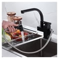 thumbnail image 3 of Kitchen Sink Faucet Black Deck Mounted Flexible Pull Out Mixer Tap Hot Cold Kitchen Faucet Spring Spout Chrome Silver Faucet ,Effortless Installation, 3 of 6