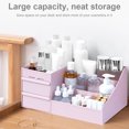 thumbnail image 3 of Box PP Makeup Organizer Case Table Storage Container drawer case jewelry with Drawers Jewelry Cosmetic Case, Medium, Pink, 3 of 6
