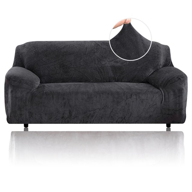 CHOK 2024 Housse de Chaise en Velours de Luxe Extensible Lavable Gris Argenté