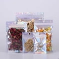 thumbnail image 3 of WIFKLSIIPG 100 Sacs Refermables Hermétiques Sacs Ziplock Holographiques Aluminium Flash, 3 of 8