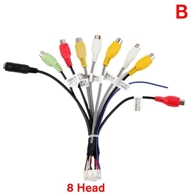 Car Stereo Radio RCA Output AUX Wire Harness Wiring Connector Adaptor Subwoofer Cable 4G SIM Card Slot Car Radio Cable 20 P Plug
