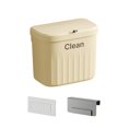 thumbnail image 1 of Hanging Waste Bin Kitchen Compost Bin with Sliding Lid Mountable Indoor Compost Bucket for Bedroom Countertop Kitchen Camping Yellow 8.5L, 1 of 8