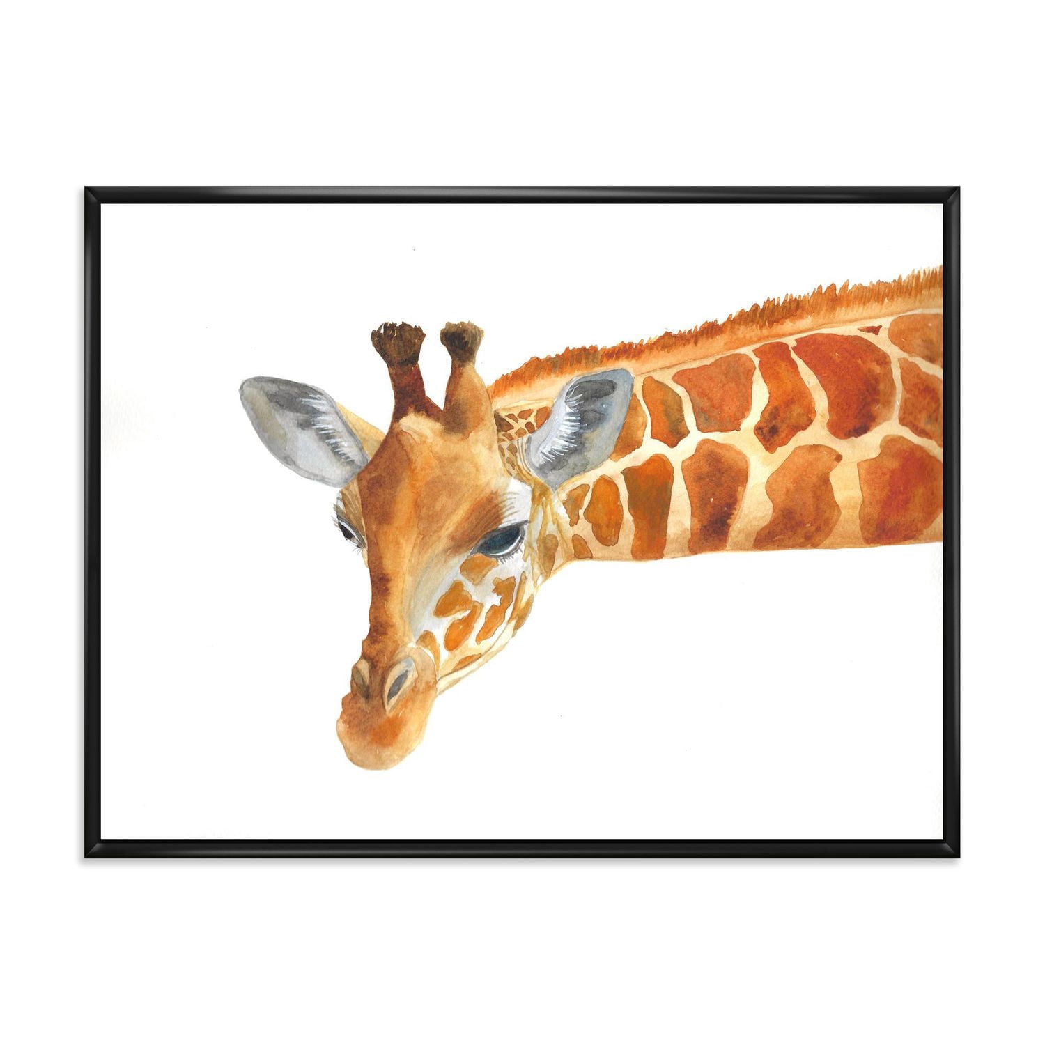 Designart Portrait d'Une Girafe IX ART MURAL À CADRE FLOTTÉ