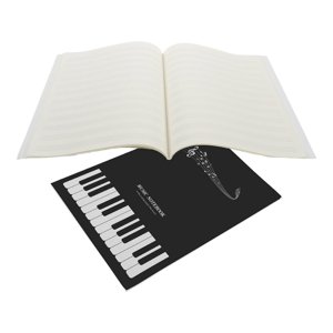 HLONK2 Books Portable Music Composition Notebook Music Notebook Paper Piano Staff Notebook Manuscript Notebook Guitarist Notebook Lined Notebook (A4)