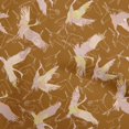 thumbnail image 1 of oneOone Polyester Spandex Rust Brown Fabric Asian Japanese Bird Craft Projects Decor Fabric Printed By The Yard 56 Inch Wide, 1 of 4