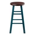 thumbnail image 4 of Ivy 24" Counter Stool Rustic Teal w/ Walnut Seat, 4 of 6