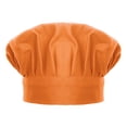 thumbnail image 1 of TOPTIE Chef Hat for Kid & Adult, Cotton Elastic Adjustable Kitchen Cooking Baking Hat-Orange-M, 1 of 7