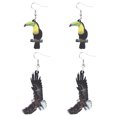 thumbnail image 1 of 2 Pairs Fashion Earrings Girl Ear Ring Bird Pattern Ear Drops Ear Accessory, 1 of 6