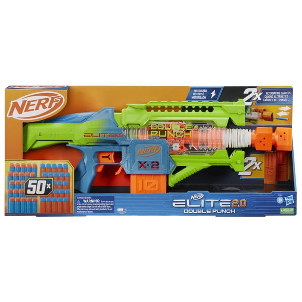 【新品・未使用】NERF ELITE 2.0 DOUBLE PUNCH 人気 Nerf Elite 2.0 Double Punch Motorized Dart Blaster - Walmart.ca