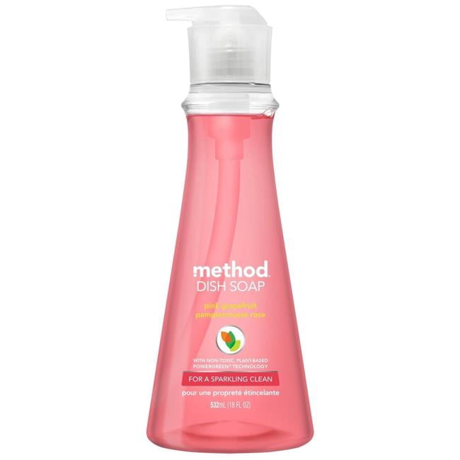 Method Products  18 fl oz Dish Soap Pump, Pink Grapefruit