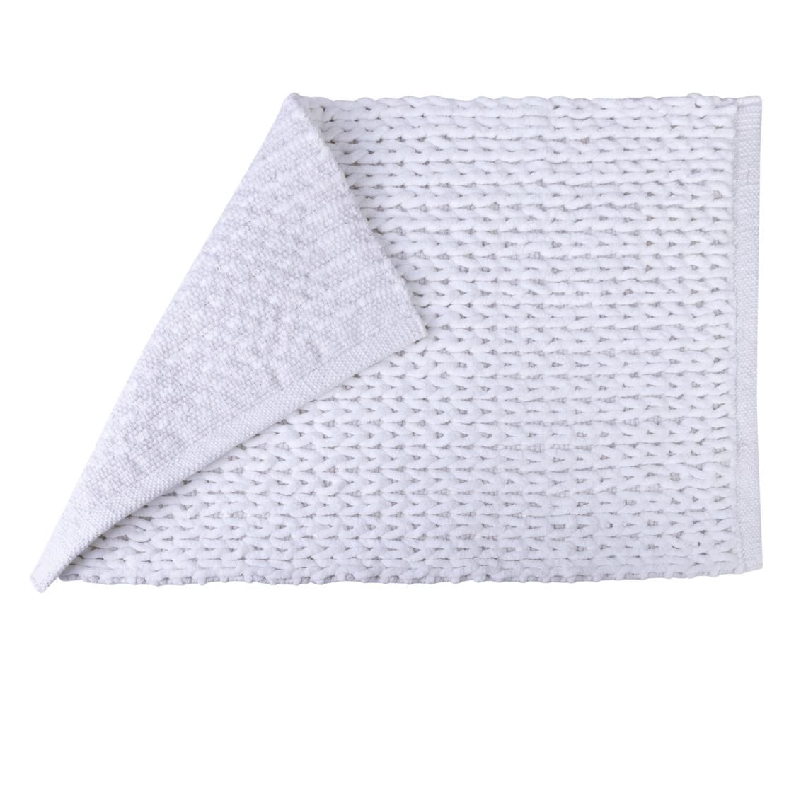 MODA BRAIDED BLANC TAPIS DE BAIN 20 x 32"