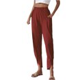 thumbnail image 1 of Ketyyh-chn99 Pantalon Décontracté pour Femme Pantalon d'Entraînement pour Femme Leggings Pantalon Femme Uni Extensible Compression Vêtements de Sport Rouge,TG, 1 of 4
