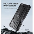 thumbnail image 4 of Dexnor for Samsung Galaxy A16 5G Case, [2 Front Frame] [Bulit-in Slide Camera Cover & Kickstand] Heavy Duty Protection Shockproof Samsung A16 5G Case with Screen Protector, 6.7 inch Black, 4 of 7