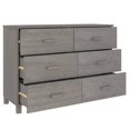 thumbnail image 5 of vidaXL Sideboard Hamar Light Grey 113x40x80 cm Solid Wood Pine 0 Shelves, 5 of 5
