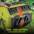 thumbnail image 3 of Sun Joe SJ-CMPS1 All-Season Outdoor Tumbling Composter | Dual Sliding Chamber | 42-Gallon | 2-10 Weeks | BPA-Free Material, 3 of 5