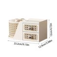 thumbnail image 3 of Rotating Desktop Pen Holder with Drawers, Multifunctional Plastic Desk Organizer Box, Compartment Storage Rack for Office Supplies, Home Desk, Student Dorm Study Table, 3 of 7