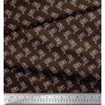 thumbnail image 3 of Soimoi Brown Rayon Fabric Dots & Palm Tree Decor Fabric Printed Yard 58 Inch Wide, 3 of 5