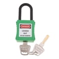thumbnail image 3 of Baohd PL38-KD 38 mm PVC Curved Safety Lockout Padlock Green, 3 of 8