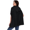 thumbnail image 2 of Womens Oversized Short Sleeve Hoodie Side Slits Pullover Sweater Top, 2 of 5