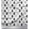 thumbnail image 1 of Soimoi Tissu Chiffon en Viscose Noir à Pois Fruits Imprimés au Mètre 42 Pouces de Large, 1 of 1