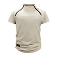 thumbnail image 1 of LSLJS Mens Mode Casual Shorts à Fermeture Éclair Stand Up Collar Col Rond Pull Tops, Mens Shirts Vêtements d'Été, 1 of 3