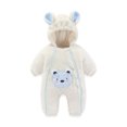 thumbnail image 1 of LSLJS Barboteuse pour Bébé Fille Garçon Combinaison Pyjama Manches Longues à Capuche en Peluche Tenue Automne Hiver, 1 of 2