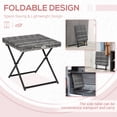 thumbnail image 4 of Outsunny Table Basse en Rotin Pliante pour Patio Extérieur, Gris, 4 of 10