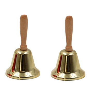 EGNMCR Christmas Decorations, Christmas Gifts Classic Metal Christmas Hand Bell New Year Santa Party Celebrate Rattle Hand bell