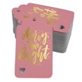 thumbnail image 1 of Inkdotpot Gold Foil Paper Hang Tags Merry And Bright Christmas Favor Tags 100 Pieces, 1 of 6