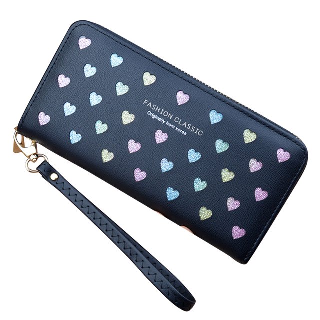 Porte-monnaie pour Femme Grande Capacité Polyvalent Cœur Mode Porte-Cartes Pochette Pochette