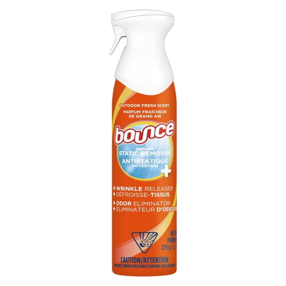 Bounce Rapid Touch Up 3 in 1 Static Remover Spray, Wrinkle Releaser, and Fabric Refreshing Odor Eliminator, Fresh Scent 275ml