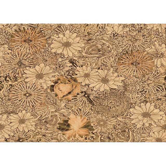 Ahgly Tapis Rectangulaire Lavable en Machine Intérieur Transitionnel Brun Selle, 5 Pieds x 8 Pieds
