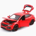 thumbnail image 1 of CUITING Alloy+ABS+Rubber 1 32 Model Car Diecast Sound & Light Gift for Honda Civic Type R, 1 of 5