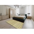 thumbnail image 4 of Ahgly Company Tapis d'Intérieur Carré Abstrait Marron Or Oriental, 6 Pieds Carré, 4 of 6
