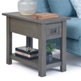 thumbnail image 2 of Trent Home Solid Acacia Wood 14 " Rustic Narrow Side Table in Farmhouse Gray, 2 of 9
