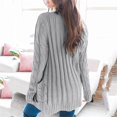 thumbnail image 4 of CHUANK Womens Boho Patchwork Cardigan Long Sleeve Open Front Knit Sweaters Coat Pockets Pink S, 4 of 6