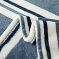 thumbnail image 5 of Mainstays Plush Blanket Blue Stripe DQ, 5 of 5