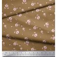 thumbnail image 3 of Soimoi Tissu de Rayonne Feuilles & Magnolia Imprimé Floral par Yard 42 Pouces de Large, 3 of 5